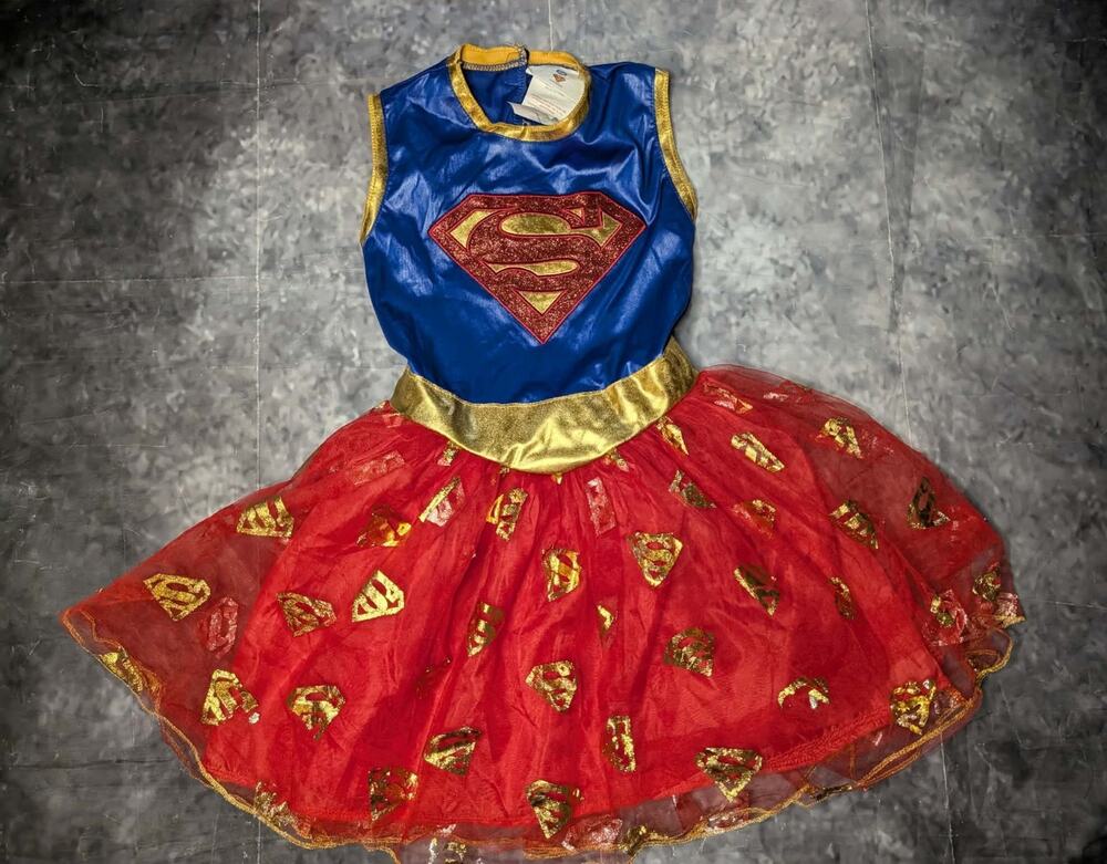 DC Comics Supergirl Halloween Costume Tutu Dress Girls Size S